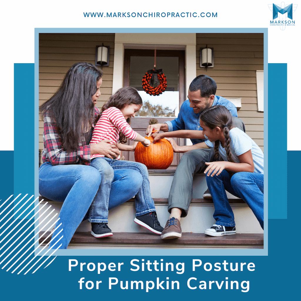 Proper Sitting Posture for Pumpkin Carving